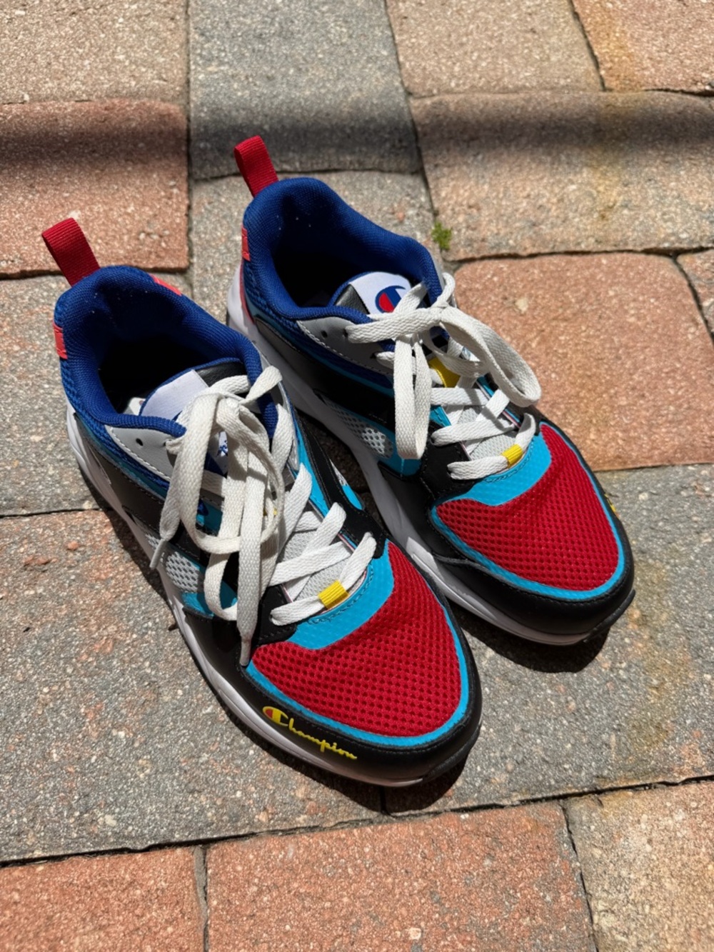 Champion Kids Red, Blue & Black Colorblock Sneakers